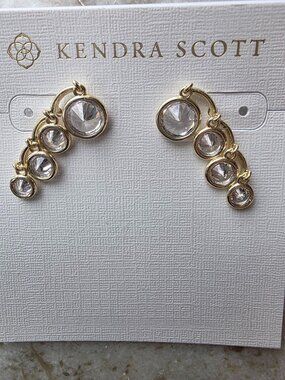 Kendra Scott Crystal Ear Crawler Earrings (NWOT)